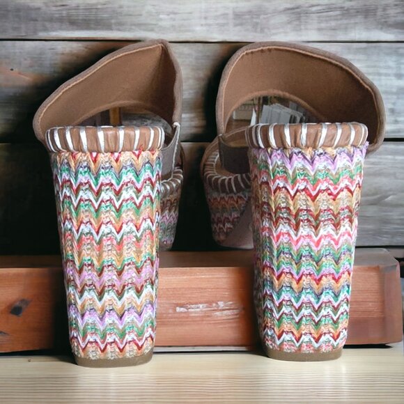 NIB WOVEN MIRACLE PLATFORM SANDAL Size 8.5 - Picture 3 of 8